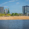 The Ponta Negra beach next to the Park Suites Manaus. A praia de Ponta Negra próxima ao hotel Park Suites. : Amazonas, Brazil, Manaus