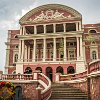 After the rain stopped, it was time to see the opera house. Depois da chuva parar era hora de ir visitar esta casa de ópera. : Amazonas, Brazil, Manaus, Opera House, Teatro Amazonas