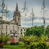 St. Sebastian church was built in 1888 in a variety of architectural styles (e.g., Gothic, Neo-Classic). Igreja de São Sebastião foi construída em 1888 com uma variedade de estilos arquitetônicos (e.g., gótico, neo-clássico). : Amazonas, Brazil, Manaus, Opera House, Teatro Amazonas
