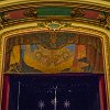 The stage curtain projects the painting "Meeting of the Waters," originally done by Crispim do Amaral in Paris. A cortina do palco, o "Encontro das Águas", foi pintada por Crispim do Amaral em Paris. : Amazonas, Brazil, Manaus, Opera House, Teatro Amazonas