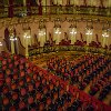 The nave is shaped in the form of a harp. A nave tem o formato de uma harpa. : Amazonas, Brazil, Manaus, Opera House, Teatro Amazonas